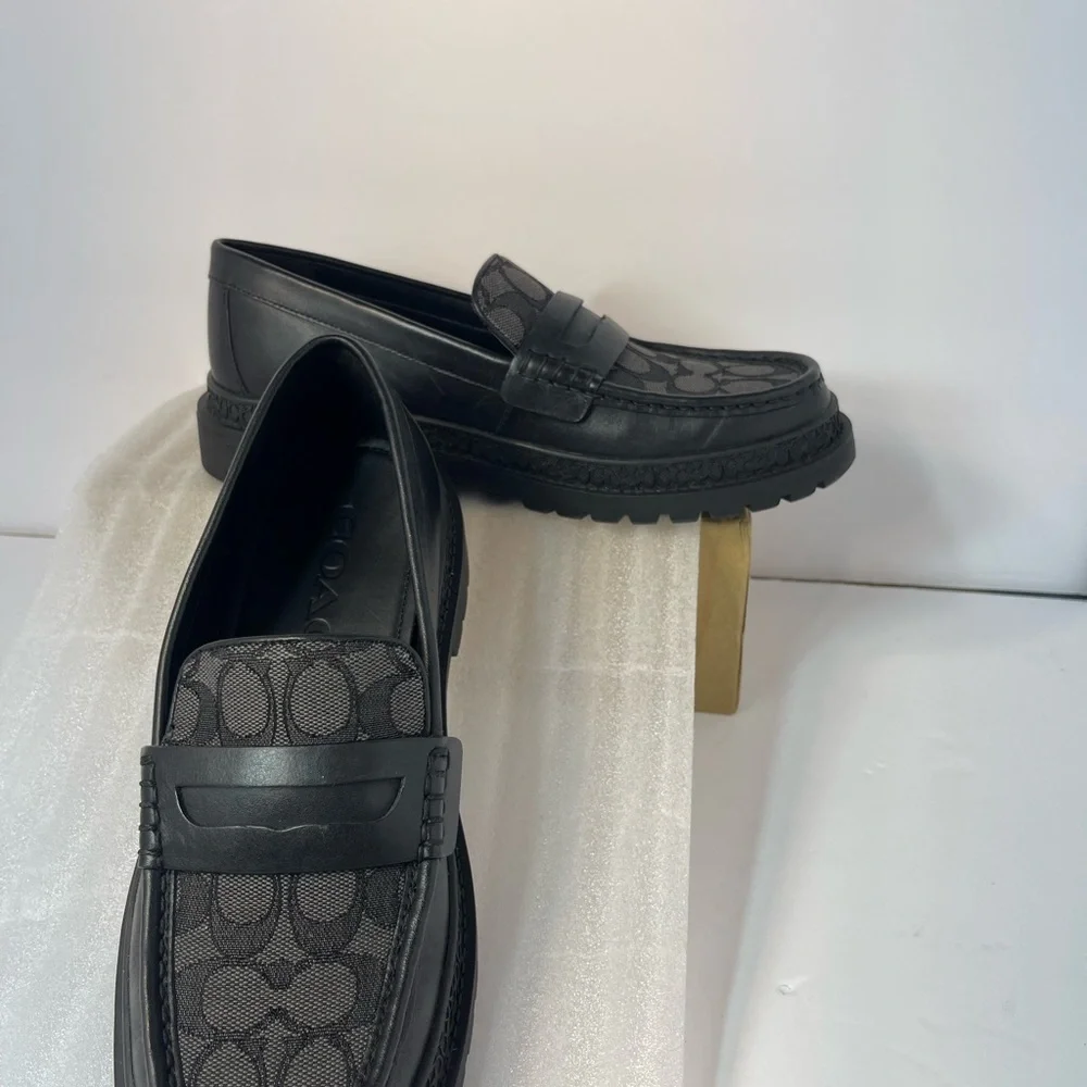 Coach Black and Gray Loafers for Men - Picture 13 of 16